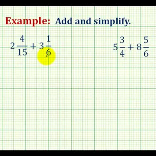 Mixed Num Add Example