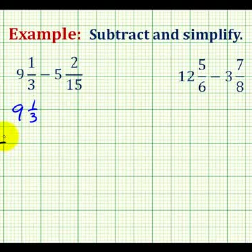 Mixed Num Subtract Ex1