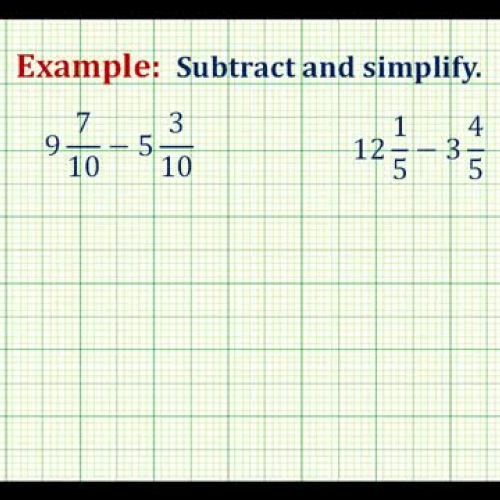 Mixed Num Subtract Like Denom Ex