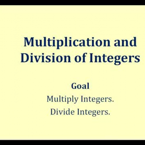 Mult Divide Integers New