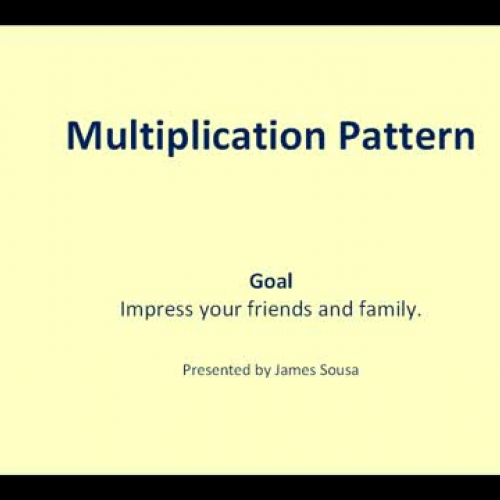 Multiplication Patters Ones