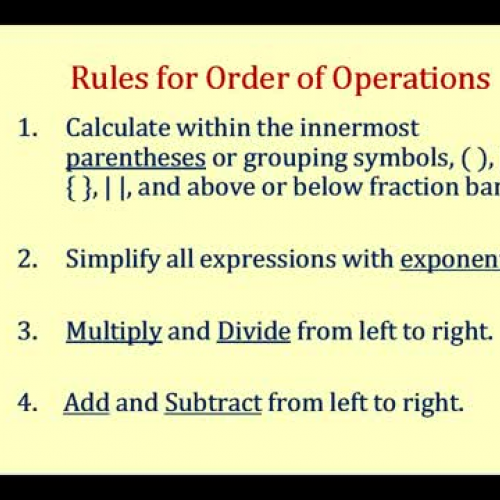 Order Of Operations Intro