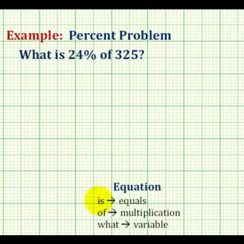 Percent Equation Example1