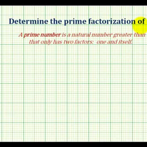 Prime Factors Ex1