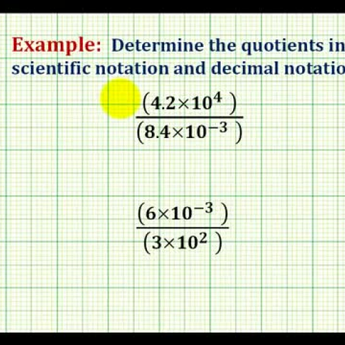 Scientific Not Divide T I84 Example