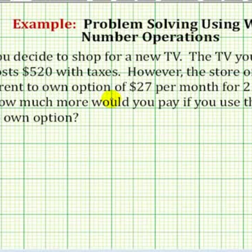 Whole Num Prob Solve Cost Ex