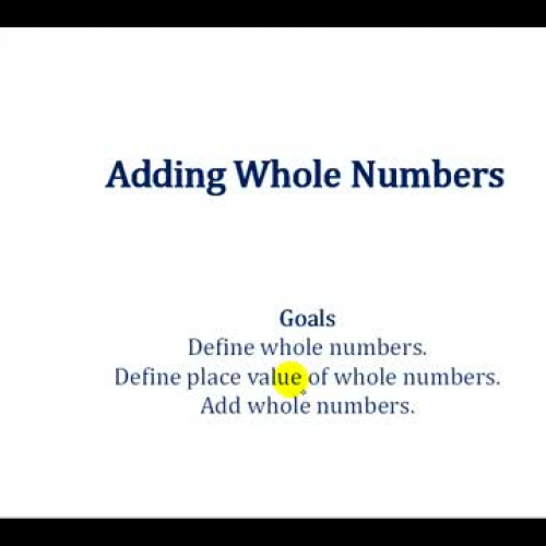 Whole Number Addition