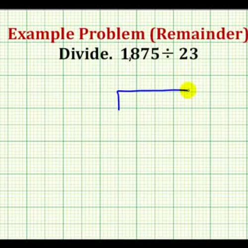 Whole Number Div Remainder Example