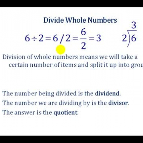 Whole Number Division