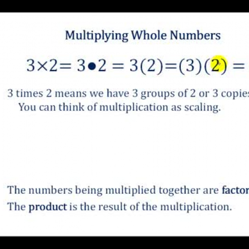 Whole Number Multiplication