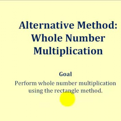 Whole Number Multiplication Alternative