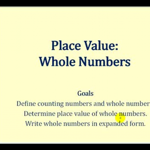 Whole Number Place Value