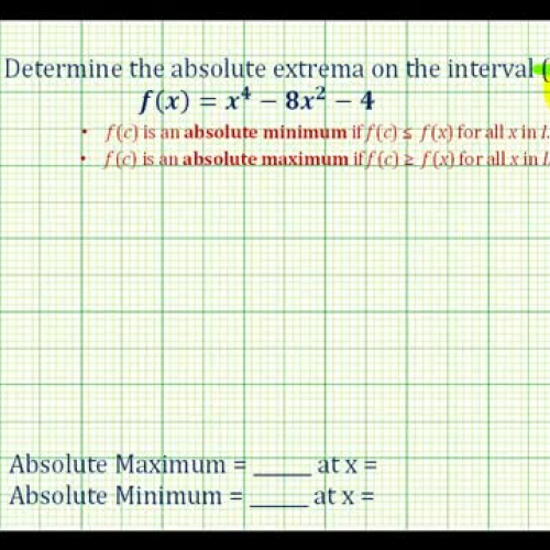 Absolute Extrema Open Ex