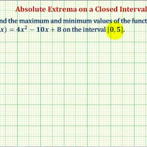 Absolute Max Min Quadratic Ex