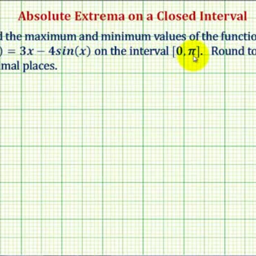 Absolute Max Min Sine Function Ex