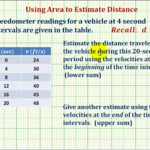 Area Approx Distance From Table Ex
