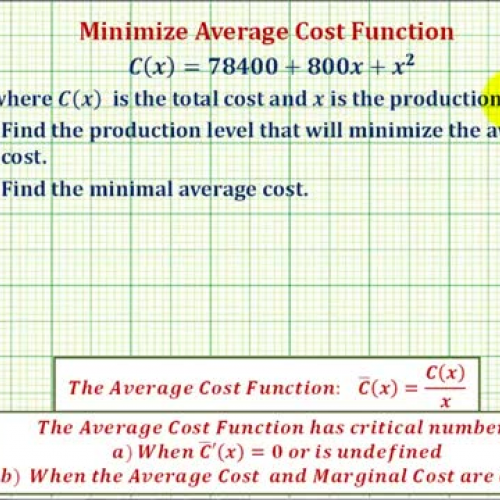 Average Cost Minimize Ex