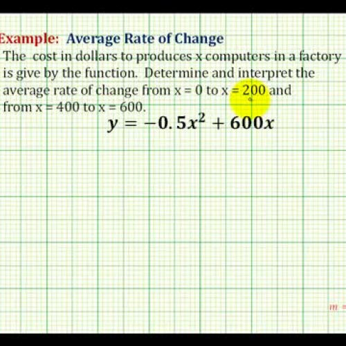 Average Rate Change Ex