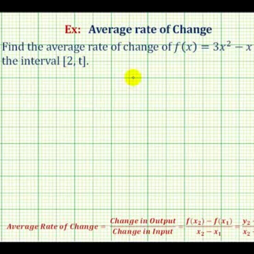 Average Rate Change Variable Interval Ex