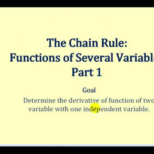 Chain Rule Funct Several Vars1