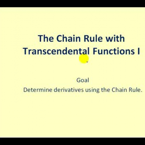 Chain Rule Trans Functions