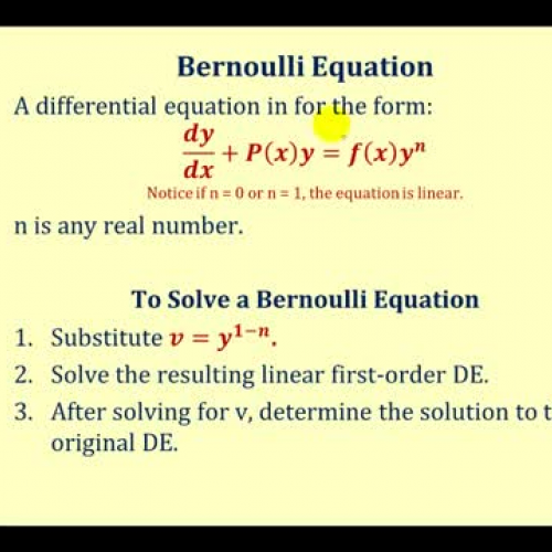 Bernoulli D E Part1 B