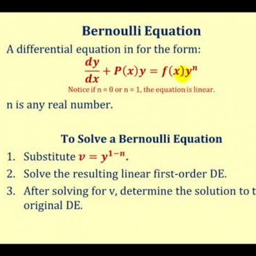 Bernoulli D E Part2