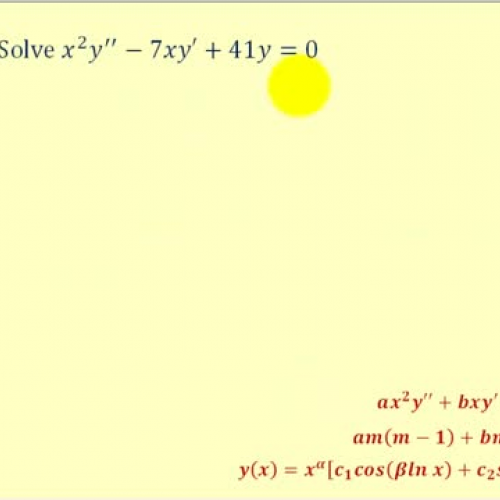 Cauchy Euler Second Order Homo Ex3