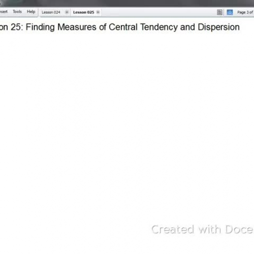 Algebra II Lesson 025