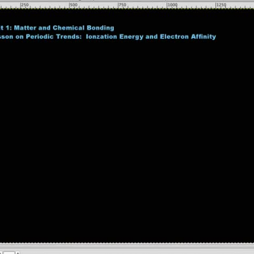 Trends in ionization E and Electron Affinity