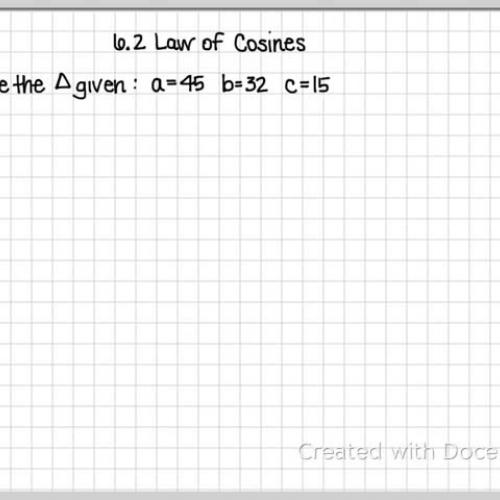 6.2 Law of Cosines