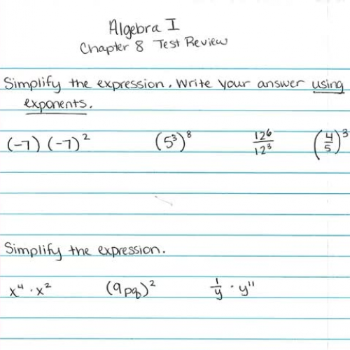 Chapter 8 test review