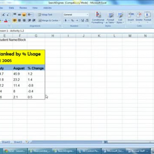 Excel - Lesson 1.2