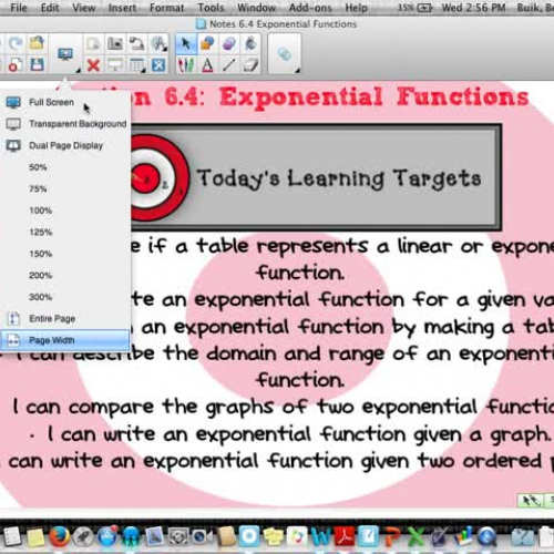 Lesson 6.4 Exponential Functions
