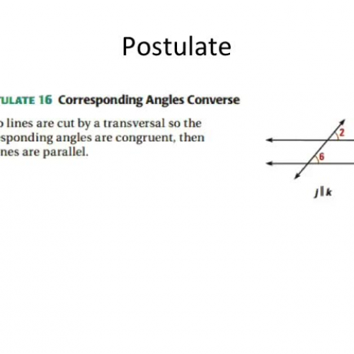 Prove Lines are Parallel