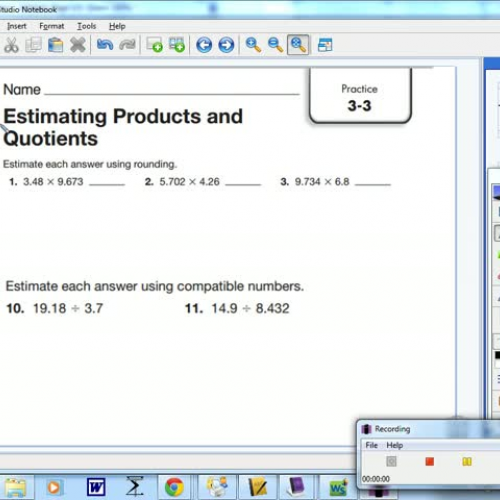 3-3 Estimating Products and Quotients