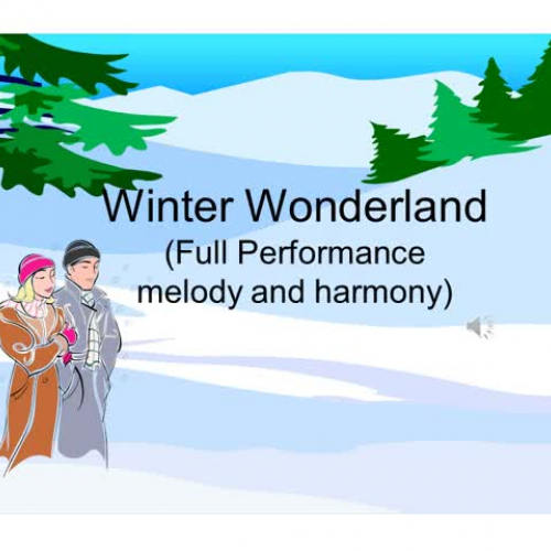 Winter Wonderland (vocals w harmony)