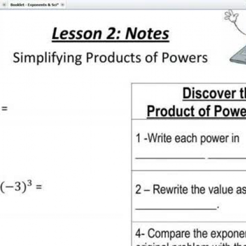 Lesson 2- Simplifying Products of Powers