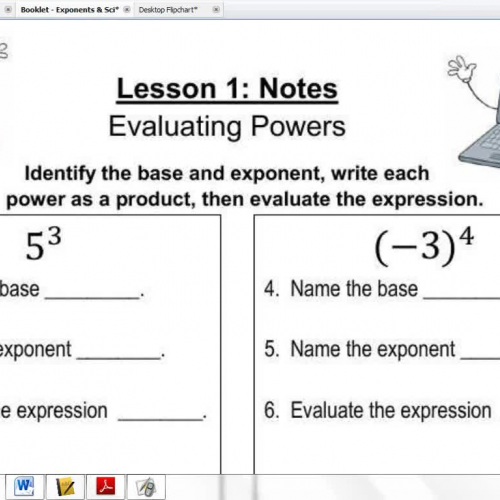 Lesson 1- Evaluating Powers