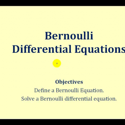 Bernoulli D E Part2