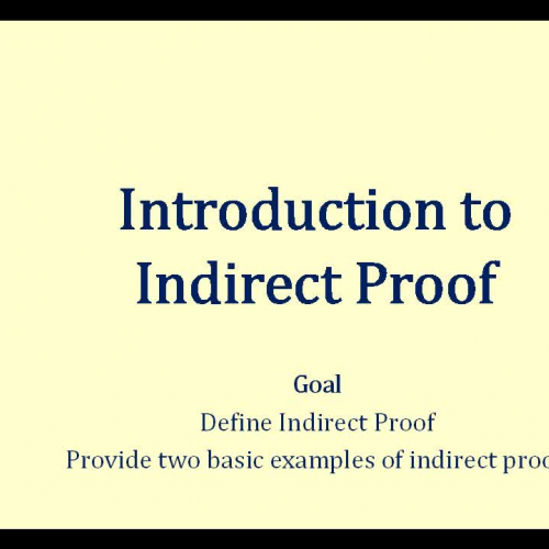 Indirect Proof