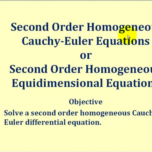 Cauchy Euler Second Order Homo Ex2
