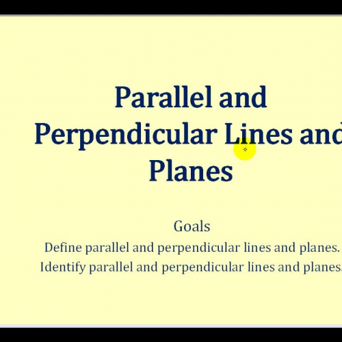 Parallel Perp Lines Planes