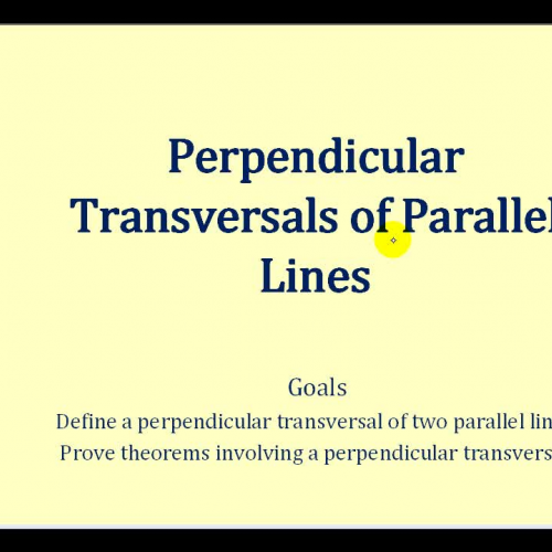 Perp Trans Parallel Lines