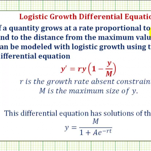 D E Logistic Growth