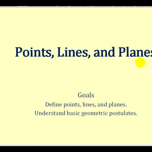 Point Line Plane