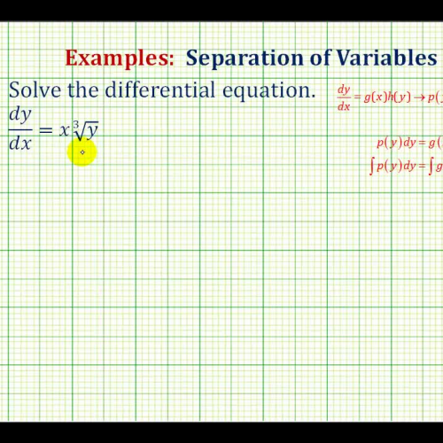 D E Separation Variable Ex1