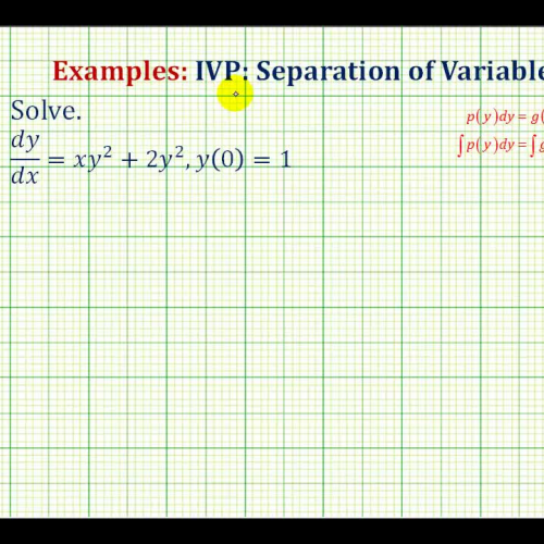 D E Separation Variable Ex2