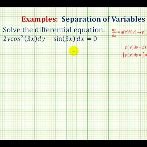 D E Separation Variable Ex3
