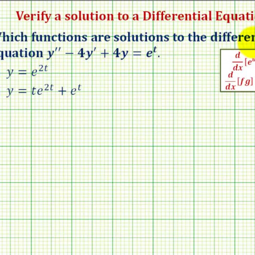 D E Verify Solutions Ex